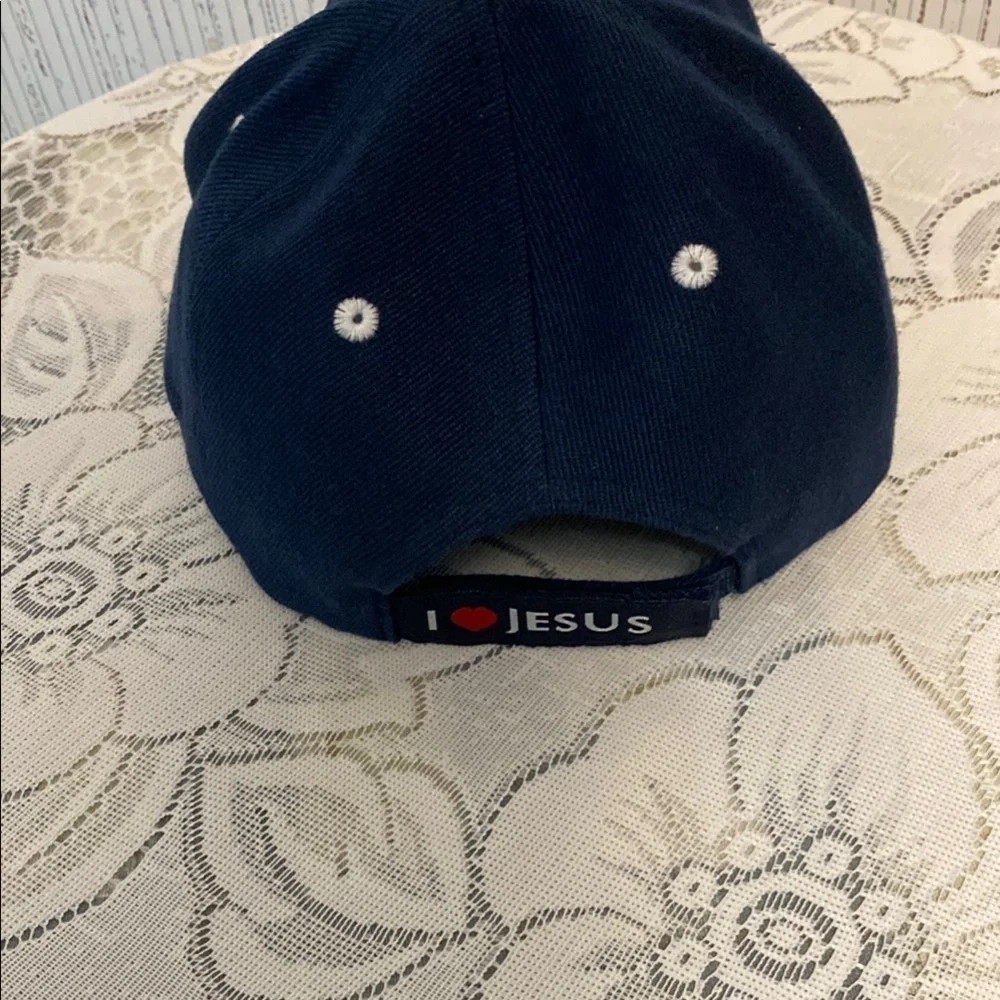 Navy Blue Man of Faith Embroidered Design Christian Hat | 6-Panel Adjustable